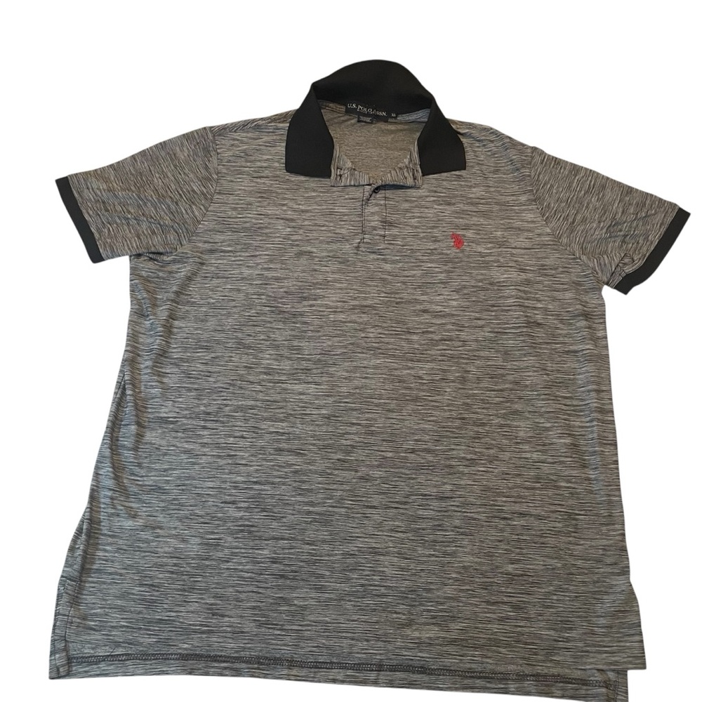 U.S. Polo Assn.‎ Gray & Black Polo Shirt ~ Size XL~ Business Casual